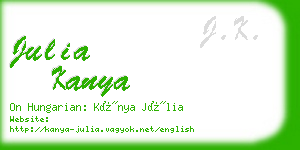 julia kanya business card